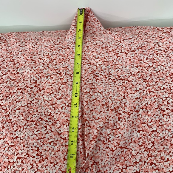 Pink Lily Floral Button Front Kimono Style Belted Oversized Short Sleeve Dress - Picture 15 of 15